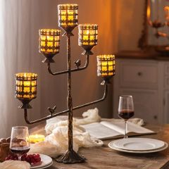 Gothic Ornate 5 Arm Candle Holder