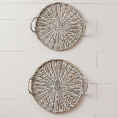 Graceful Willow Basket Tray Set of 2