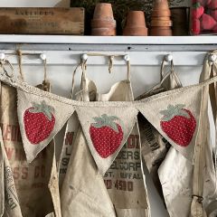 Grain Sack Strawberry Garland