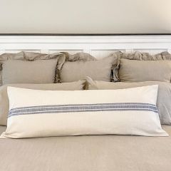 Grain Sack Stripe Body Pillow Cover