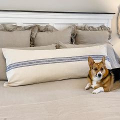 Grain Sack Stripe Body Pillow Cover
