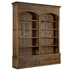 Grand Farmhouse Double Arch Bookcase