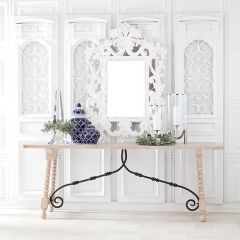 Grand Manor Farmhouse Console Table