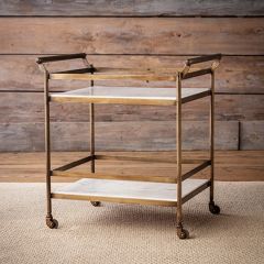 Grand Manor Marble Top Bar Cart