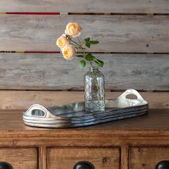 Grand Polished Silver Serving Tray