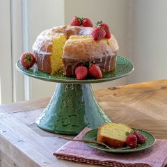 Grape Leaf Glazed Cake Stand 12 inch