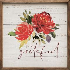 Grateful Fall Florals Framed Wall Art