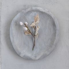 Gray Washed Paulownia Wood Tray