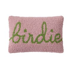 Green and Pink Birdie Hook Pillow