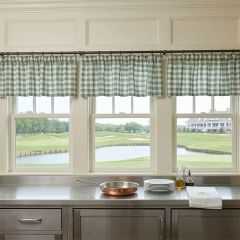 Green Buffalo Check Window Valance
