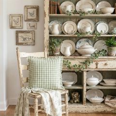 Green Checked Throw Pillow With Fringe