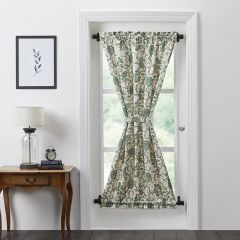 Green Country Floral Door Panel Curtain
