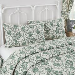 Green Country Floral King Sham