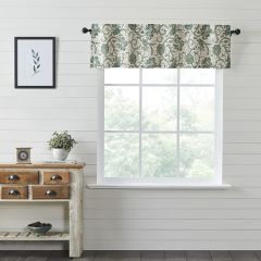 Green Country Floral Valance Curtain