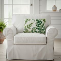 Green Ferns Hooked Accent Pillow