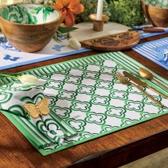 Green Geometric Reversible Placemat