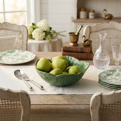 Green Glazed Garden Cabbage Deep Bowl