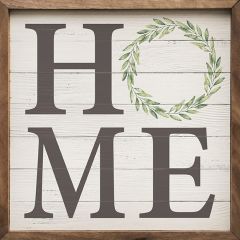 Greenery Home Wreath Wall Art
