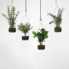 Greenery in Jar Ornaments Set of 4