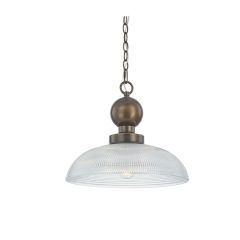 Grid Pattern Glass Pendant Light