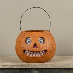 Grinning Jack O Lantern Container 8 Inch