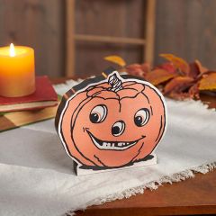 Grinning Pumpkin Halloween Shelf Sitter