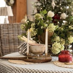 Grooved Glass Pedestal Display Bowl