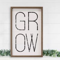 Grow White Framed Wall Art