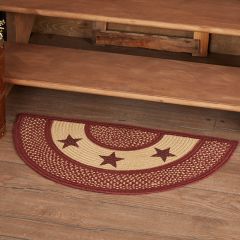 Half Circle Jute Rug With Stars