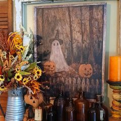 Halloween Ghost Canvas Wall Art