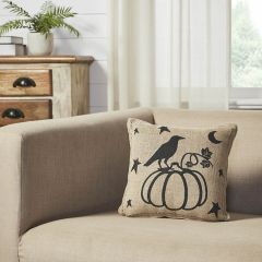 Halloween Harvest Jute Accent Pillow