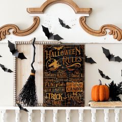 Halloween Rules Canvas Wall Art