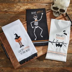 Halloween Saying Dish Towel Collection Set of 3