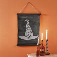 Halloween Witch Hat Hanging Wall Canvas