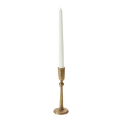 Hammered Gold Metal Taper Candle Holder 7 Inch