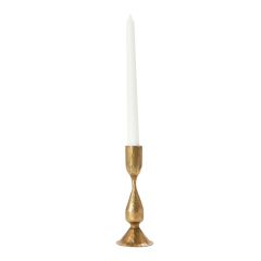 Hammered Gold Metal Taper Candle Holder 6.5 Inch