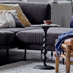 Hammered Metal Accent Table