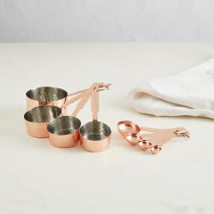 Hammered Metal Copper Measuring Spoons