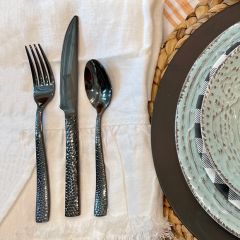 Hammered Stainless Steel Cutlery Set of 4