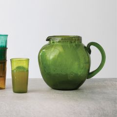 Hand Blown Tinted Glass Pitcher