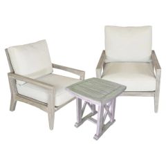 Hand Finished Teak Wood Patio Bistro Set | SHIPS FREE