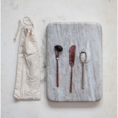 Hand Forged Burnt Copper Serving Cutlery Set