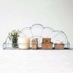 Hand Made Metal Wire Wall Shelf