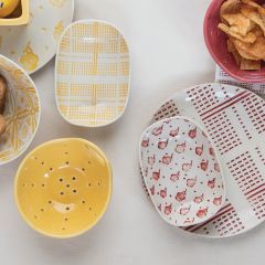 Hand Painted Stoneware Mini Bowl Set of 3