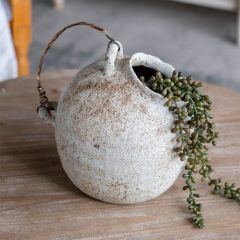 Hand Pulled Handled Decorative Ceramic Jug Vase