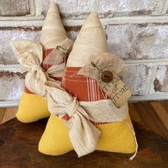 Hand Stitched Candy Corn Bowl Filler Set of 2