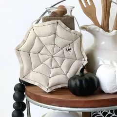 Hand Stitched Embroidered Decorative Spider Web