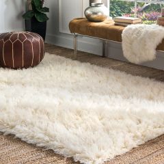 Hand Woven Flokati Shag Area Rug