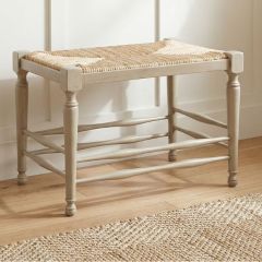 Hand Woven Single Seat Reed Bench