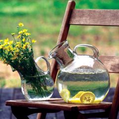 Handcrafted Tilted Pitcher 10 Inch